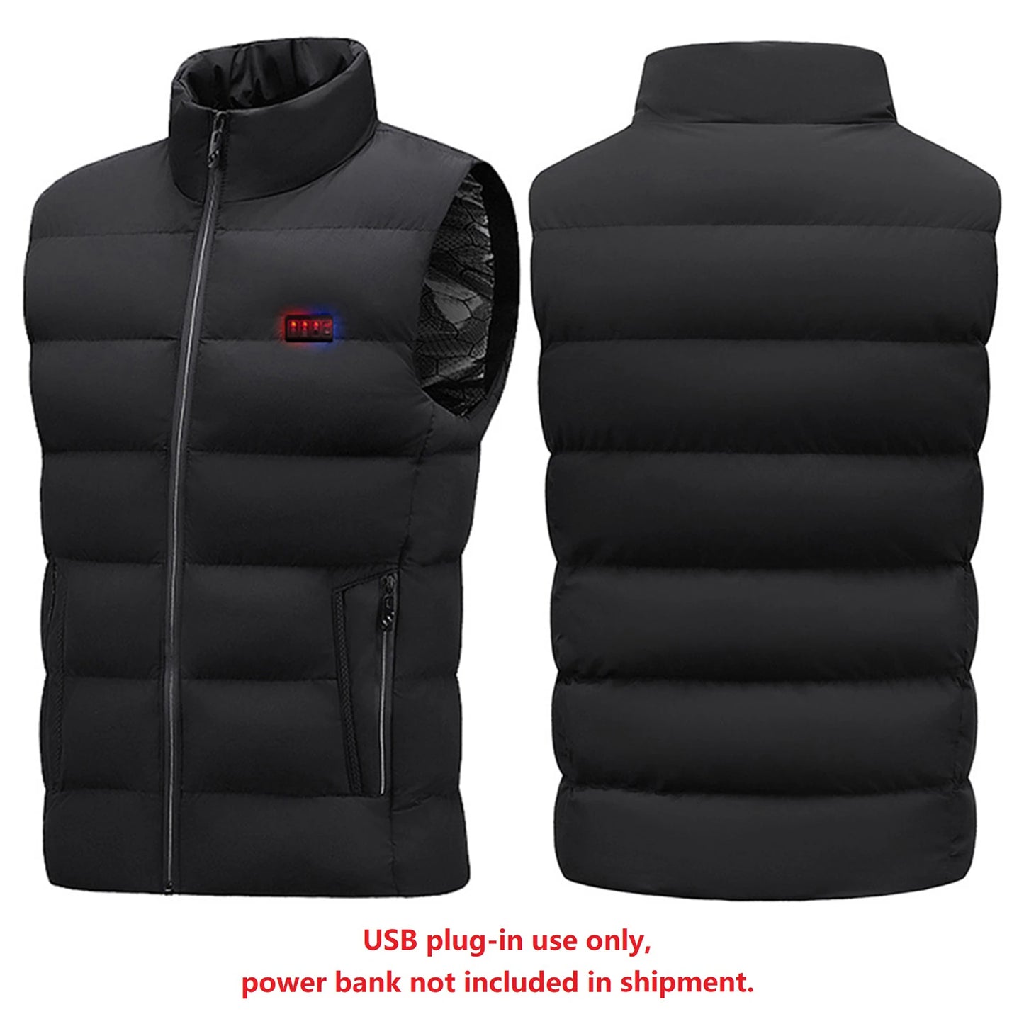 Self-heating Warm Jackets Thermal Heated Vest Men USB Electric Heating Ski Clothing Women Thermal Winter Coat Outdoor Camping
