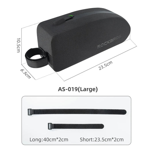 ROCKBROS Bicycle Bag Bike Frame Top Tube Bag Large Capacity Storage Waterproof Hard Shell Bicycle Bag MTB Road Bike Accessories