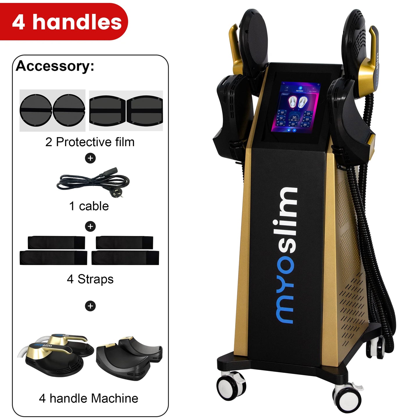 MYOSLIM 6500W EMS Neo RF Body Sculpt Machine Pro Wellness
