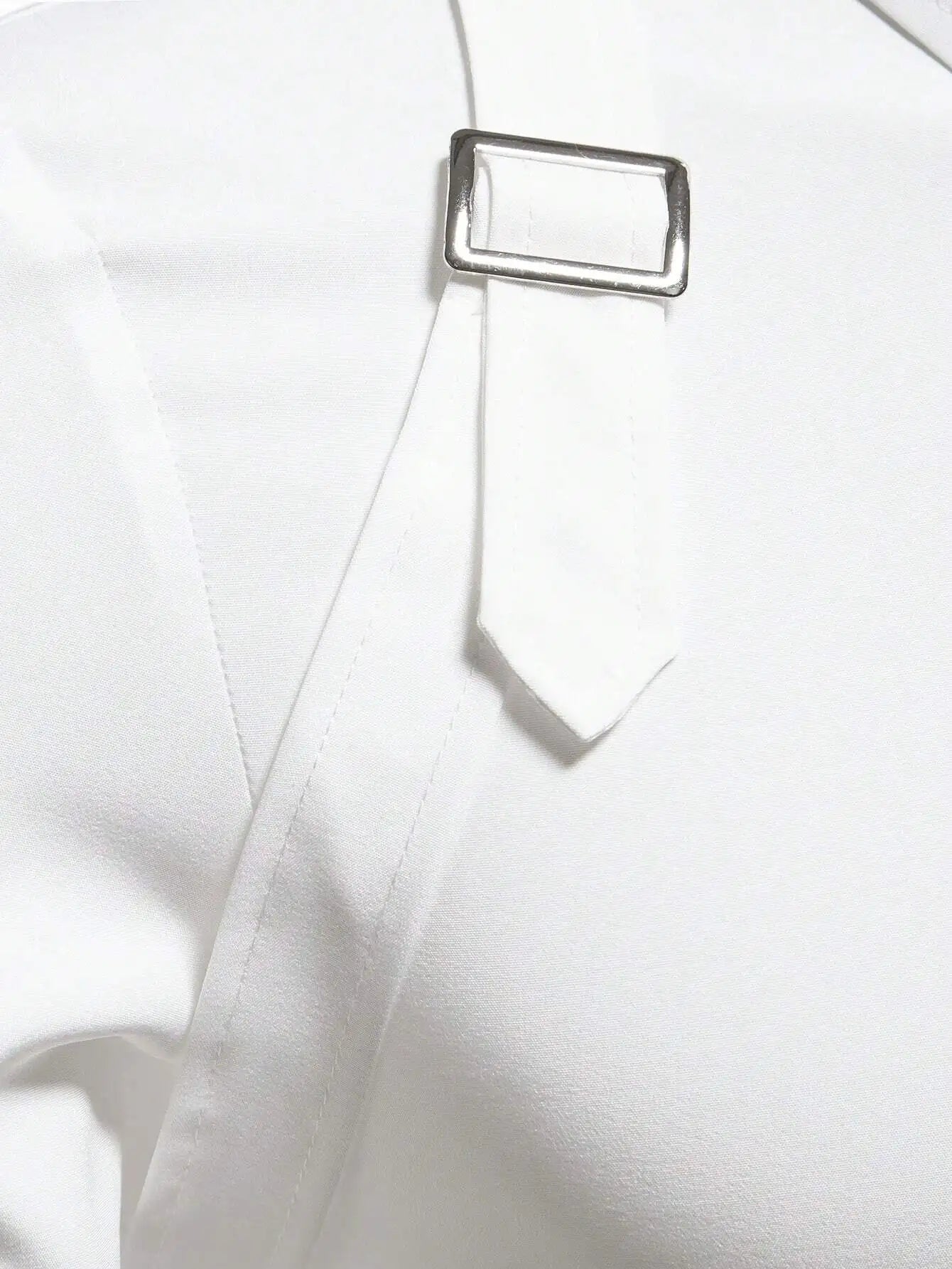 Men's Long Sleeve Shirt With Strap Detail Slim Fit