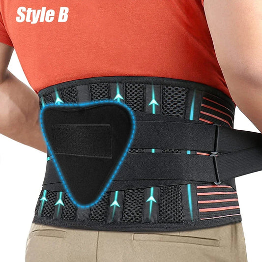 Lower Back Brace With 6 Stays Orthopedic Lumbar Support