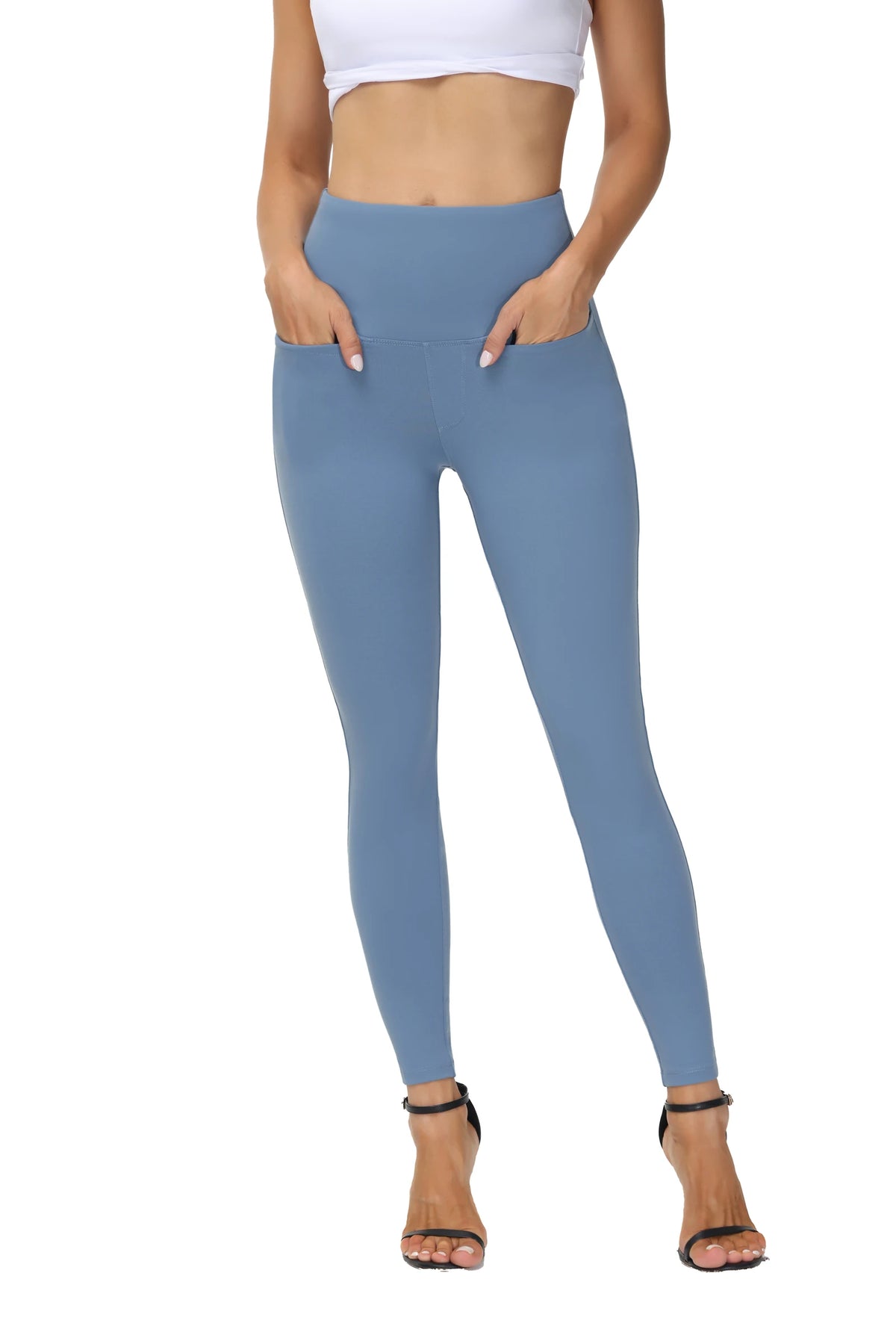 The Gym People Womens High Waisted Yoga Leggings With Pockets
