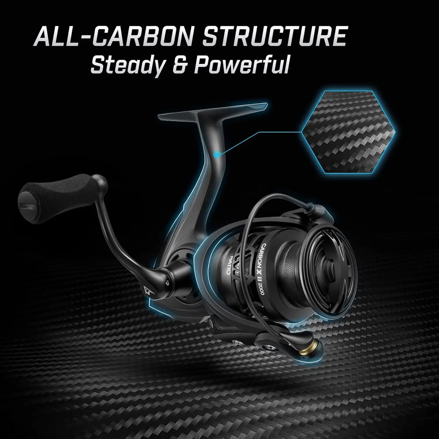 Carbon Fiber Spinning Reel 5.5oz 22LB Drag 10+1 Bearings 6.2:1/5.2:1 Freshwater Saltwater