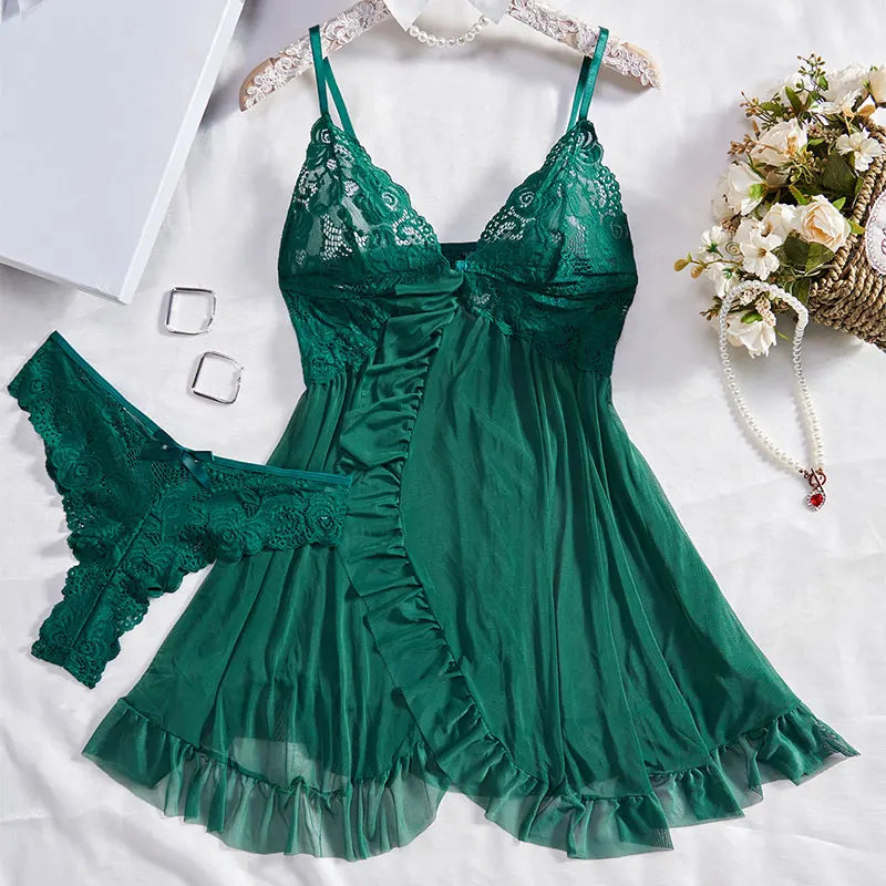Women's Cotton Sleeveless Pajamas Lightweight Nightwear With Deep V Neck