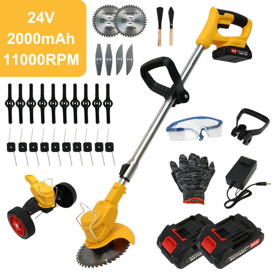 Cordless 3 In 1 Grass Trimmer Mower Edger Brush Cutter