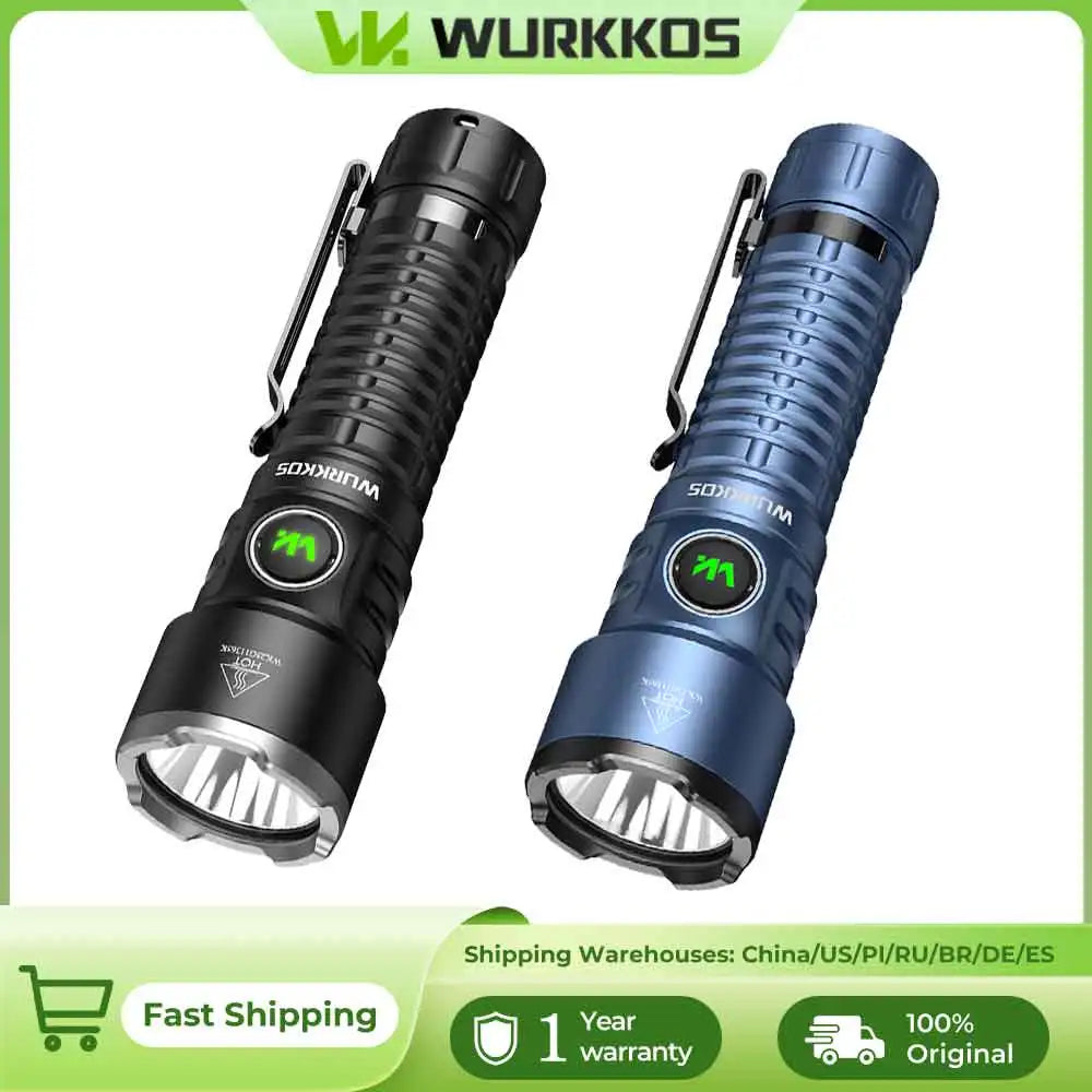 Wurkkos TS28 EDC Flashlight 3200 lm Rechargeable 21700 Battery 506m Beam Distance Magnetic Tail Cap Self-Defense Flashlight