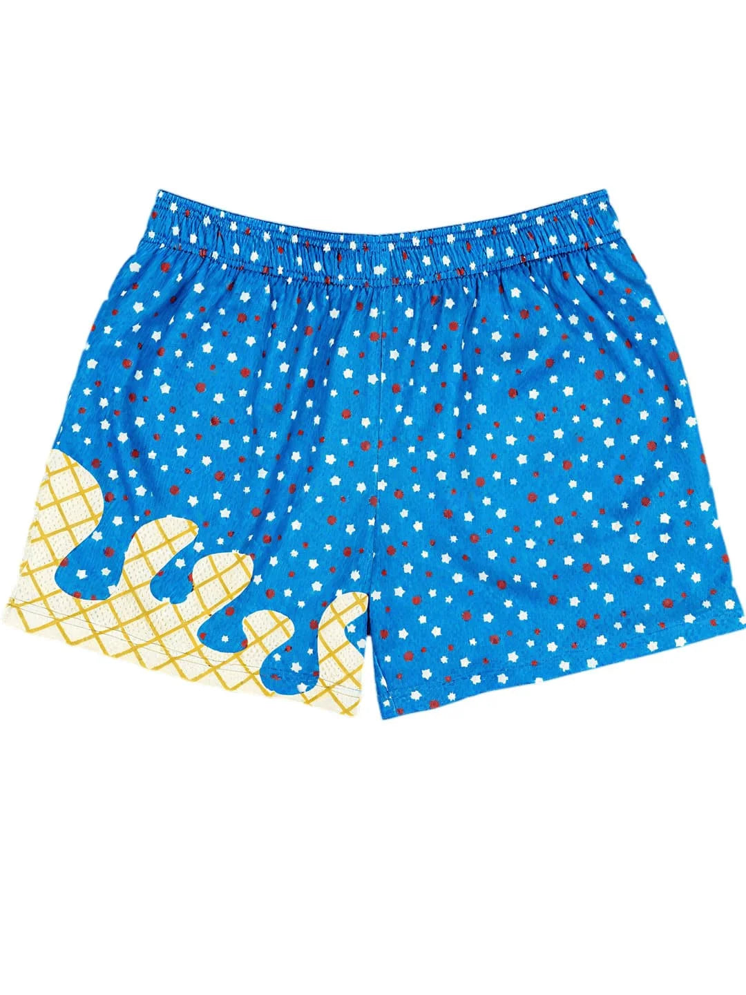 Ice Cream Print Baseball Shorts For Casual And Beach Activities