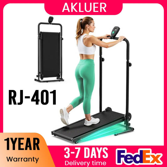 AKLUER Non-Electric Treadmill With Dual Flywheels And Fixed Incline