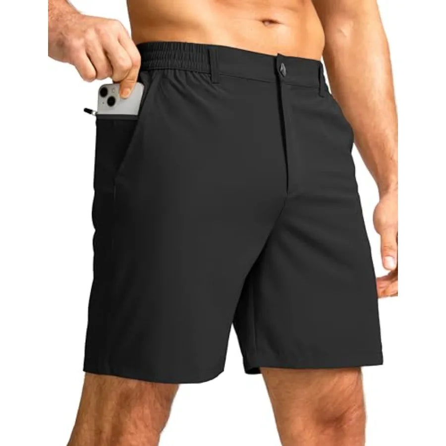 Men's Lightweight Golf Shorts With 3 Pockets And Quick Dry