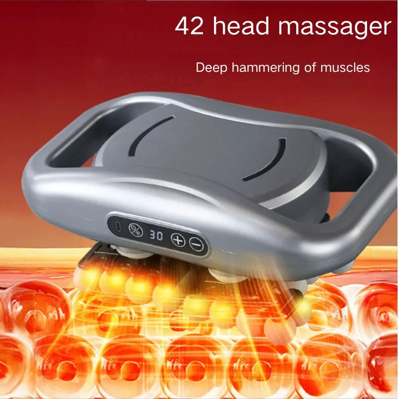 Professional Grade Muscle Massager Gun with 42 Massage Heads LED Digital Display 10min Smart Timer 9 Speed Modes Type-C Fast Cha