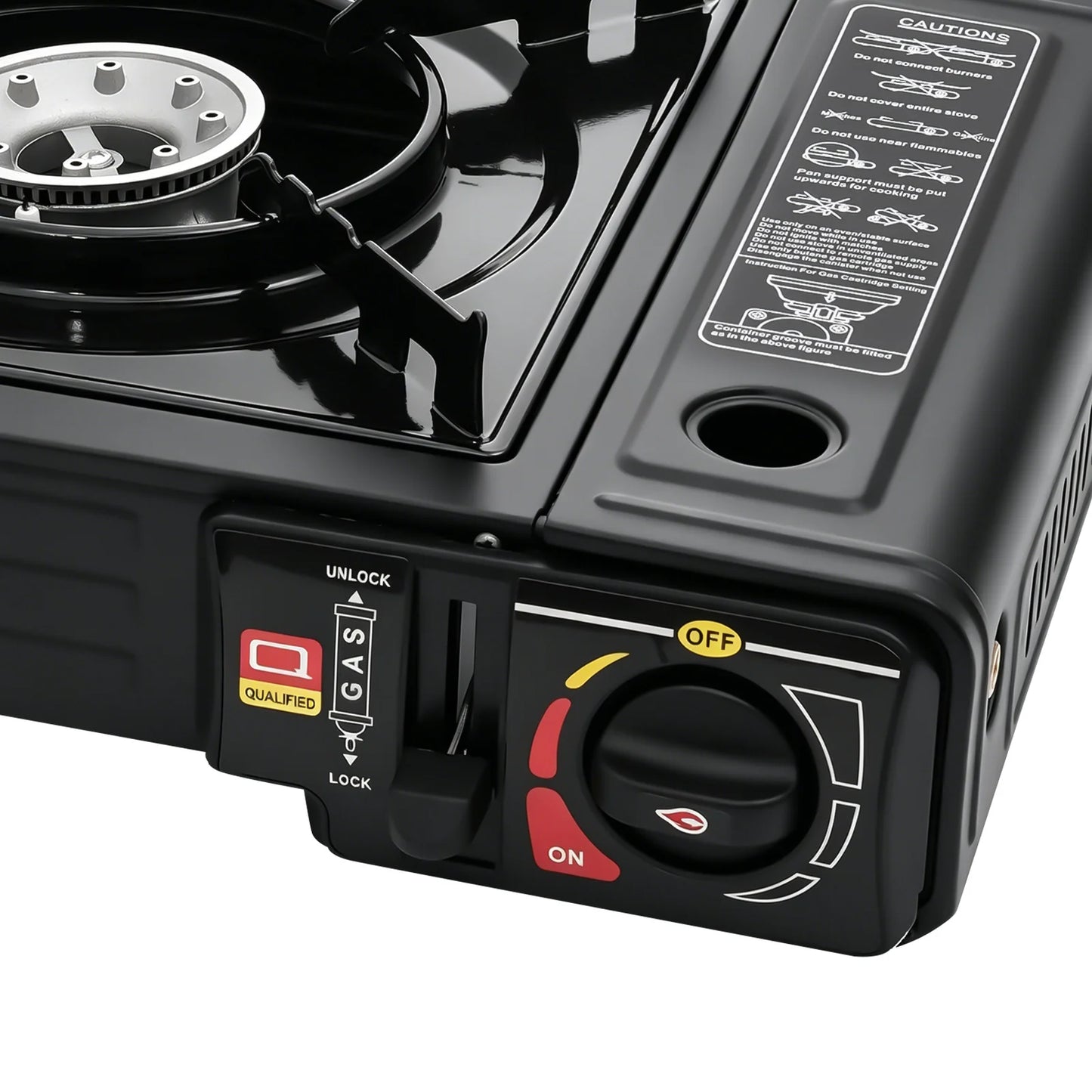 Portable 2 Burner Camping Gas Stove 2500W Dual Fuel