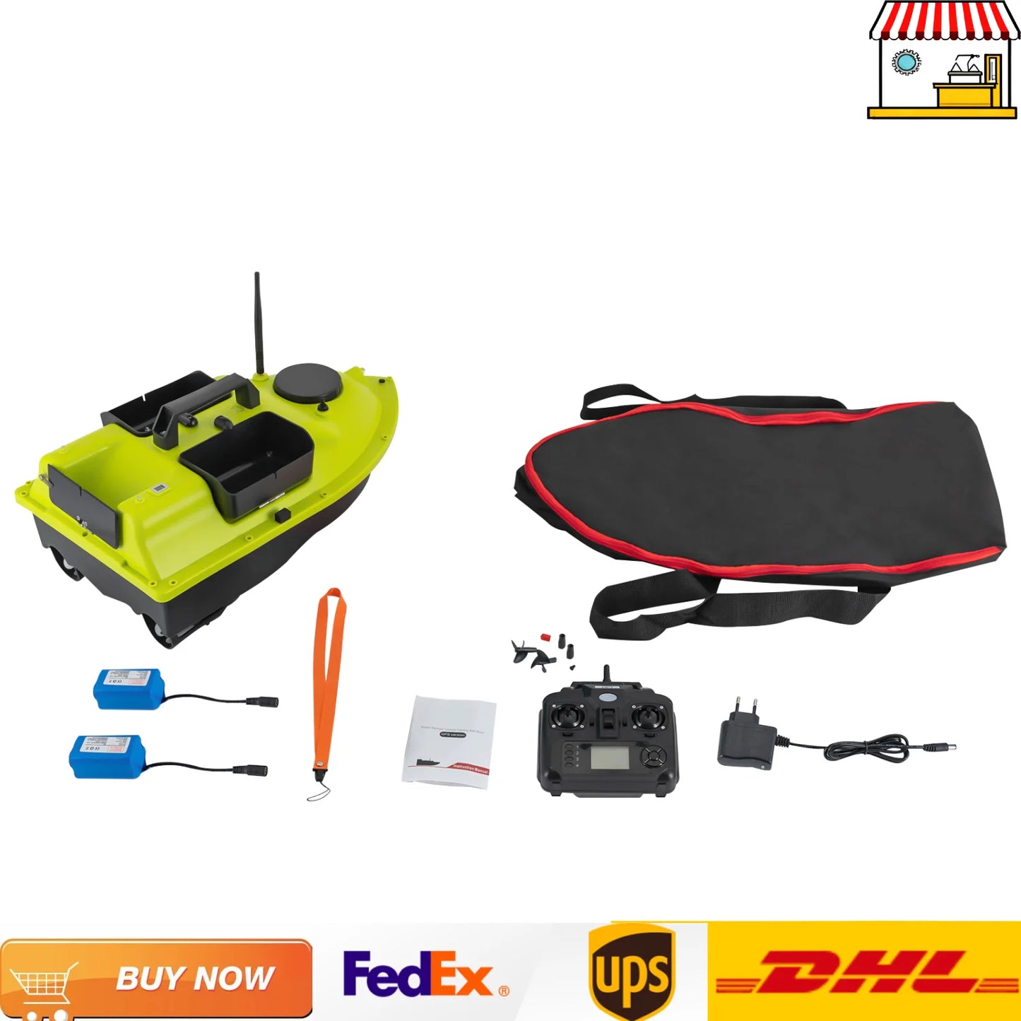 16 Positioning GPS Fishing Bait Boat With 2 Batteries