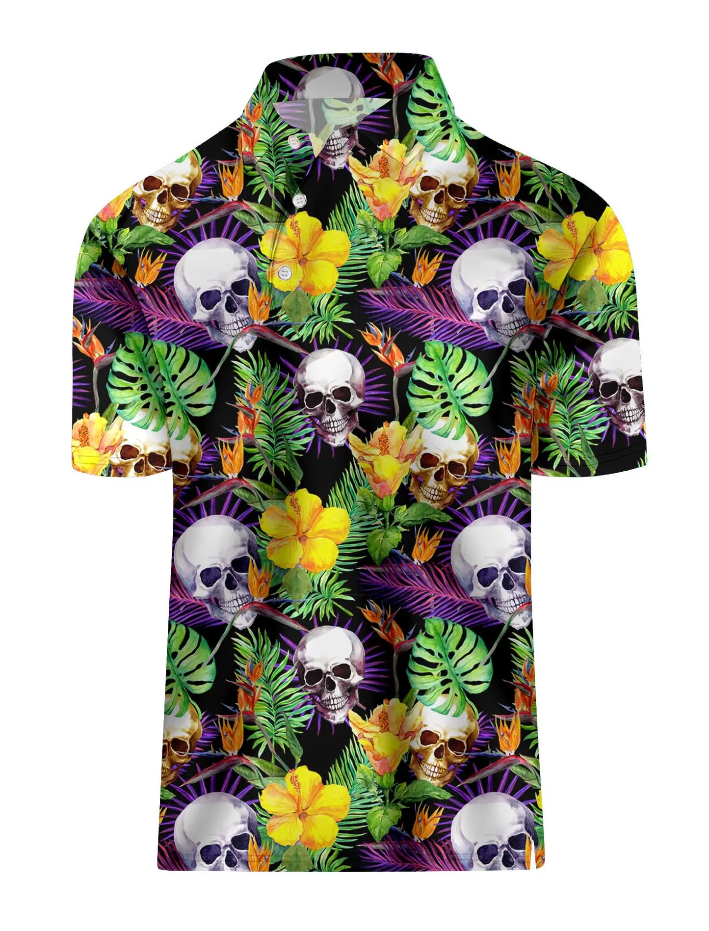 Men's Golf Shirt Hawaii Golf Polo Shirt Tennis Sports T-shirt Soft Breathable Elastic Fabric Short Sleeve