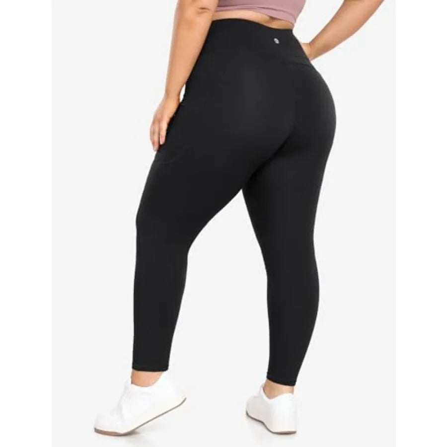 Heathyoga X-6XL Plus Size Leggings for Women with Pockets Tummy Control Plus Size Yoga Pants High Waist Workout Clothes
