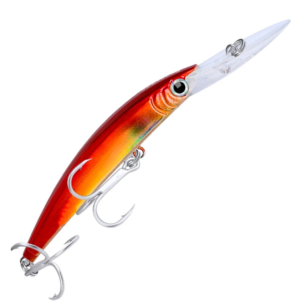 Shunmaii Minnow Plastic Hard Baits With 3D Eyes And Hooks