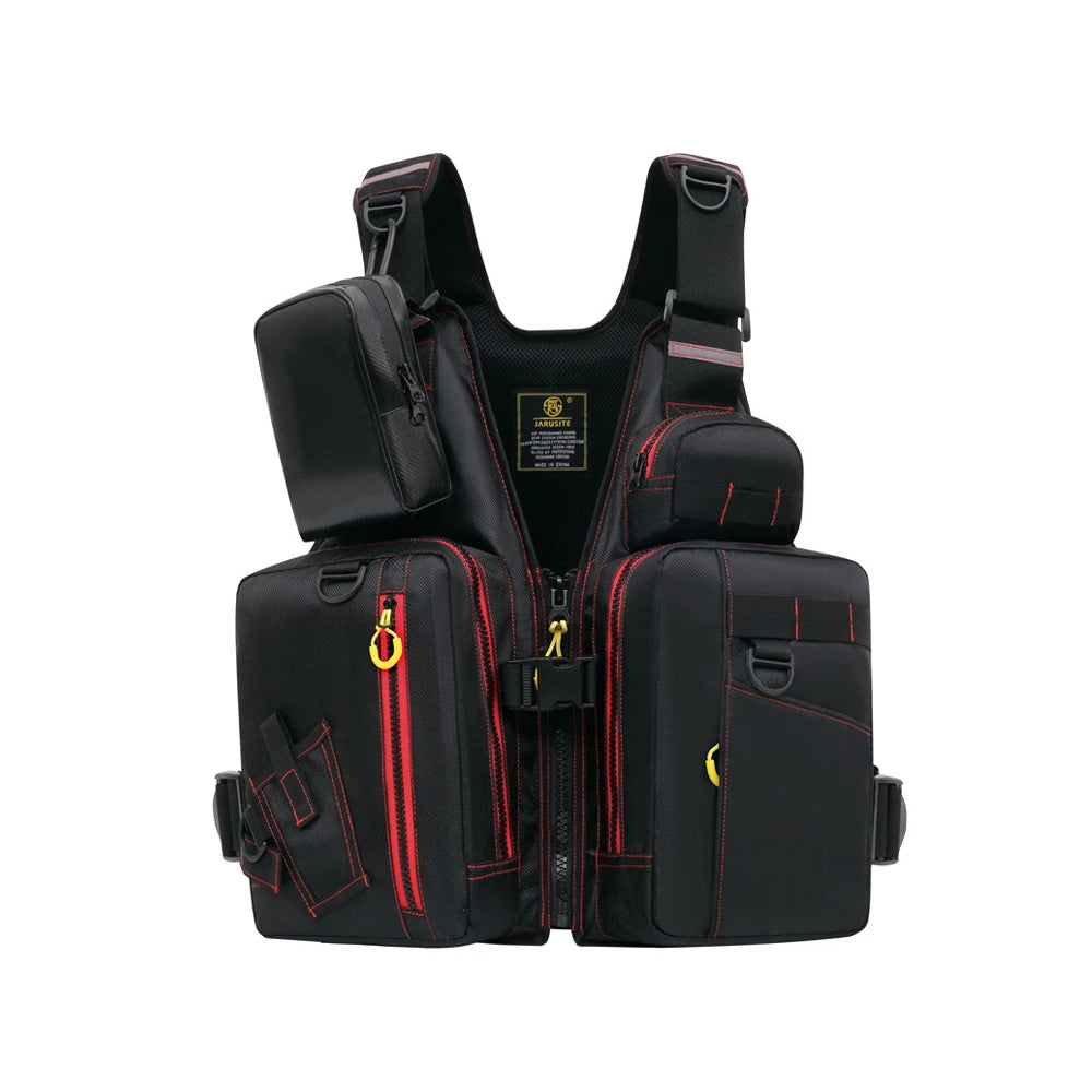 NONECN Outdoor Fishing Life Jacket Vest With Pockets Buoyant Material