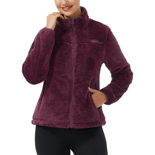 Pioneer Camp Women's Fuzzy Fleece Jacket With Four Secure Pockets