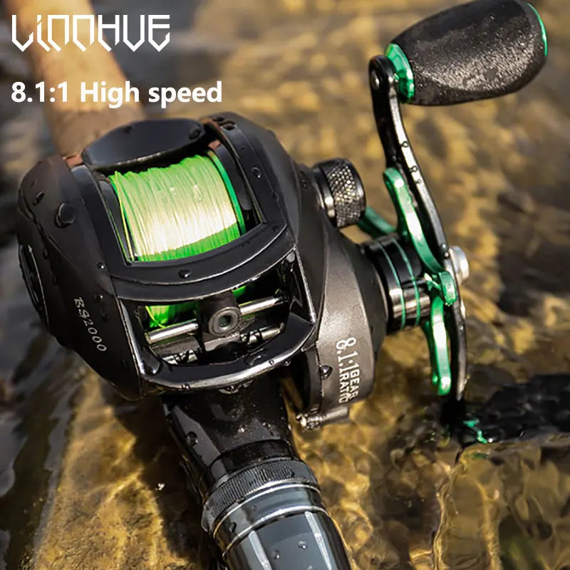 LINNHUE Baitcasting Reel BS2000 8.1:1 High Speed Saltwater Fishing