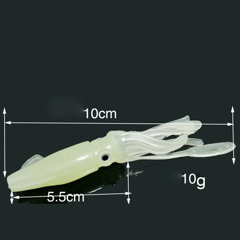 Shunmaii Glow Luminous Soft Squid Skirts Fishing Lures