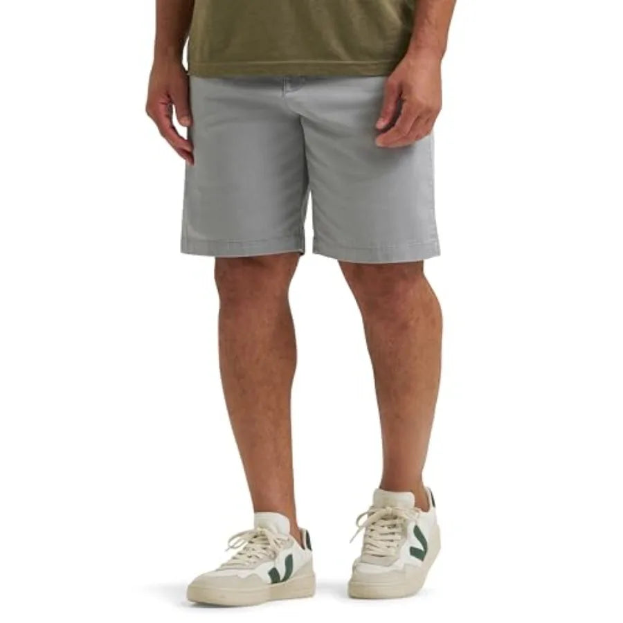 Men's Flat Front Shorts Knit Cotton Polyester For Summer
