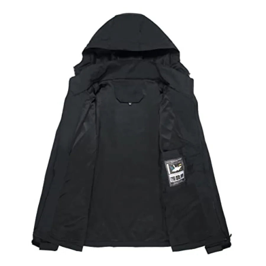Women's Lightweight Waterproof Hooded Outdoor Rain Jacket for Hiking