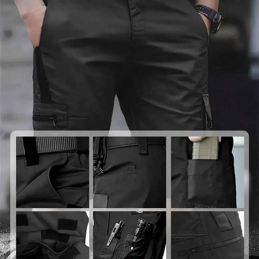 6 Pack Mens Cargo Shorts Multi Pocket Quick Dry Breathable Straight Lightweight Outdoor Hiking Camping Training Shorts