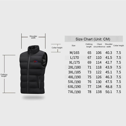 Self-heating Warm Jackets Thermal Heated Vest Men USB Electric Heating Ski Clothing Women Thermal Winter Coat Outdoor Camping