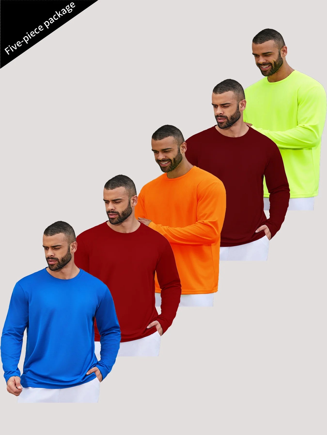 Mens Running Dry Long Sleeve T Shirt For Sun Protection