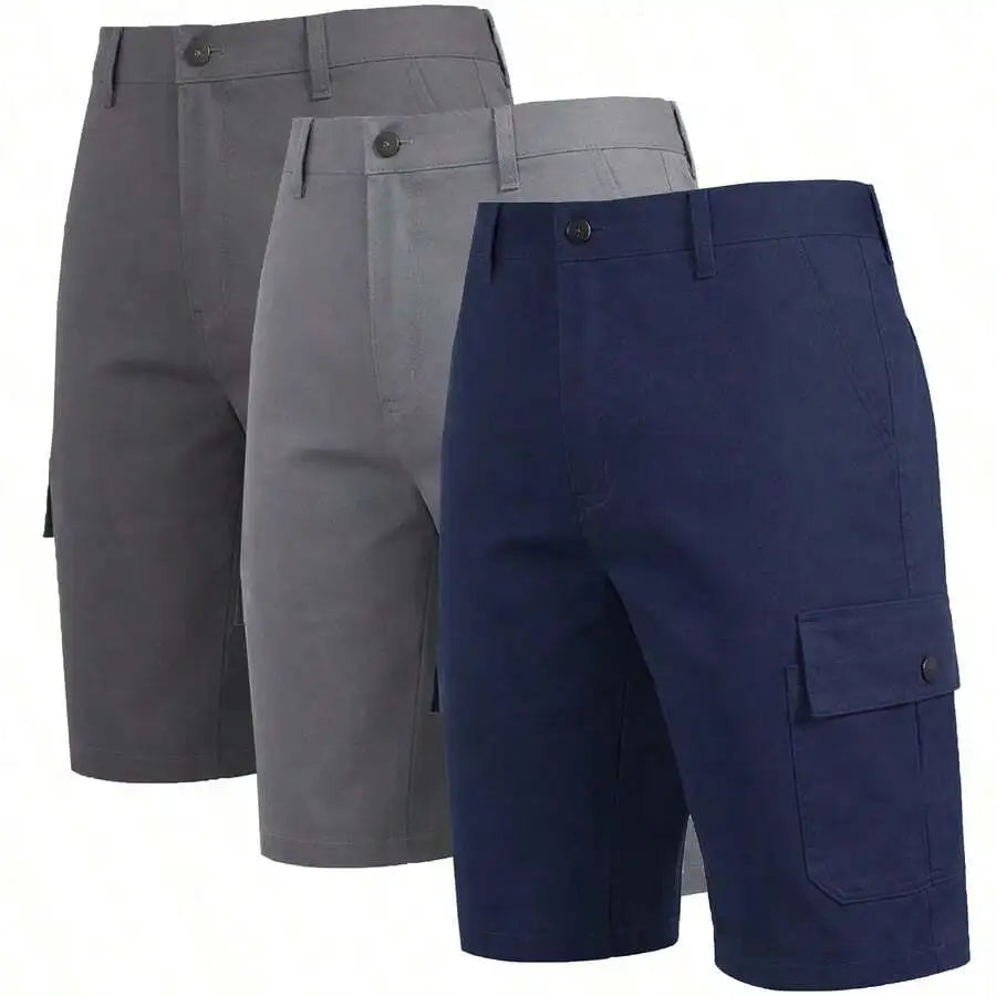 Mens Cotton Flex Stretch Cargo Shorts For Casual Summer Wear