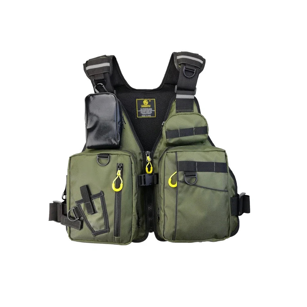NONECN Outdoor Fishing Life Jacket Vest With Pockets Buoyant Material
