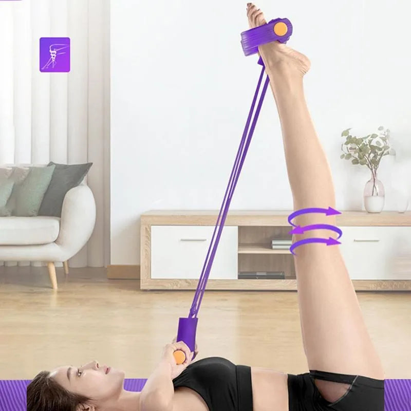 1pcs Multifunctional Yoga Pedal Resistance Band, Home Workout Equipment, Abdominal Exercise Auxiliary Equipment, Pilates Tension Rope, Suitable for Home Exercise Yoga Training，Home Gym Equipment for Full Body Strength for A