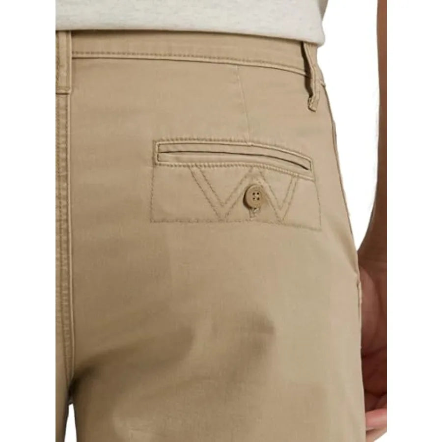 Men's Flat Front Shorts Knit Cotton Polyester For Summer