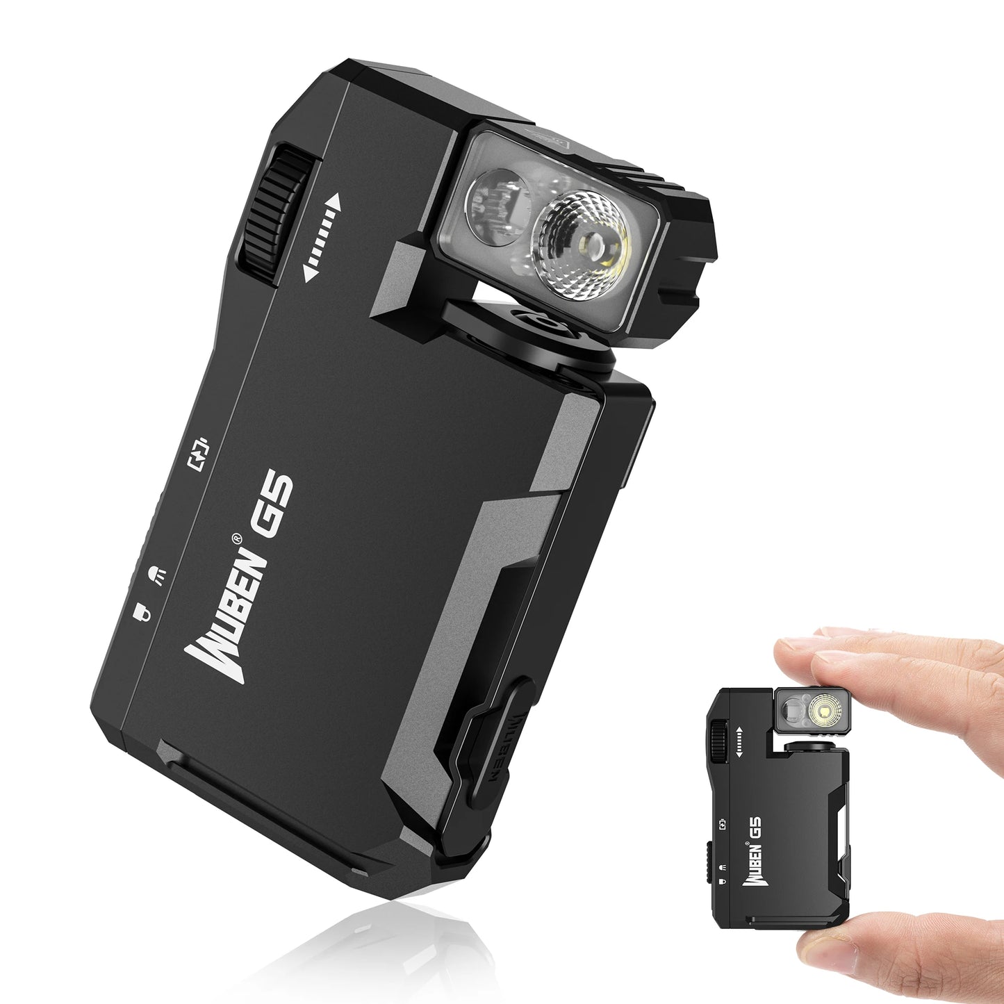 WUBEN G5 Rechargeable EDC Flashlight 400 Lumens Dual Light RGB