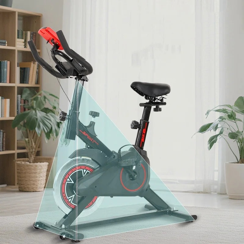 Silent Indoor Bike Home Exercise Equipment Adjustable Spin Bike with Comfort Seat for Cardio Training