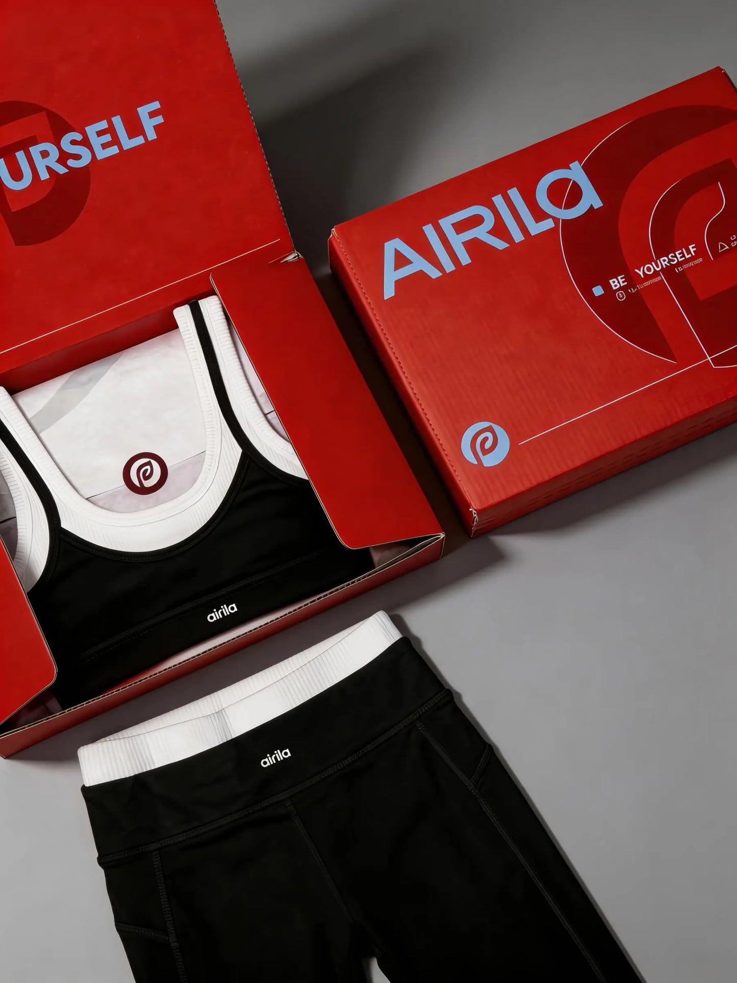 Airila Women's Yoga Set 2-Piece Sportswear Color-Block Sportswear High-Waisted Flared Crop Top for Exercise and Daily Fitness