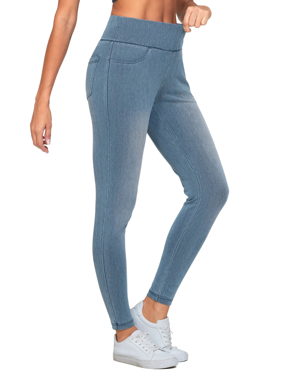 THE GYM PEOPLE Women's High Waisted Stretch Denim Jeggings