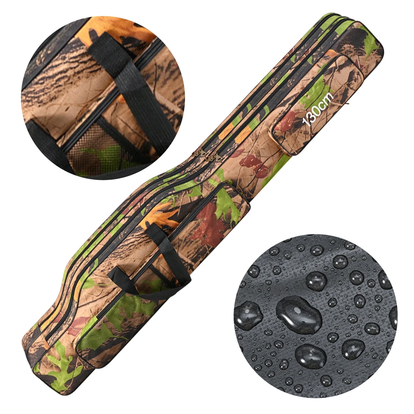 Fishing Pole Storage Bag Waterproof Oxford Fishing Reel Tackle Storage Bag Case Large Capacity for Men Travel Gift