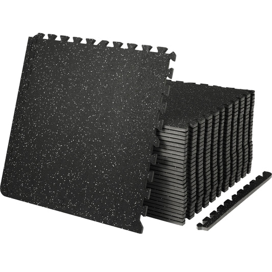 SucceBuy Interlocking Gym Floor Mats EVA Rubber Top Exercise Mats