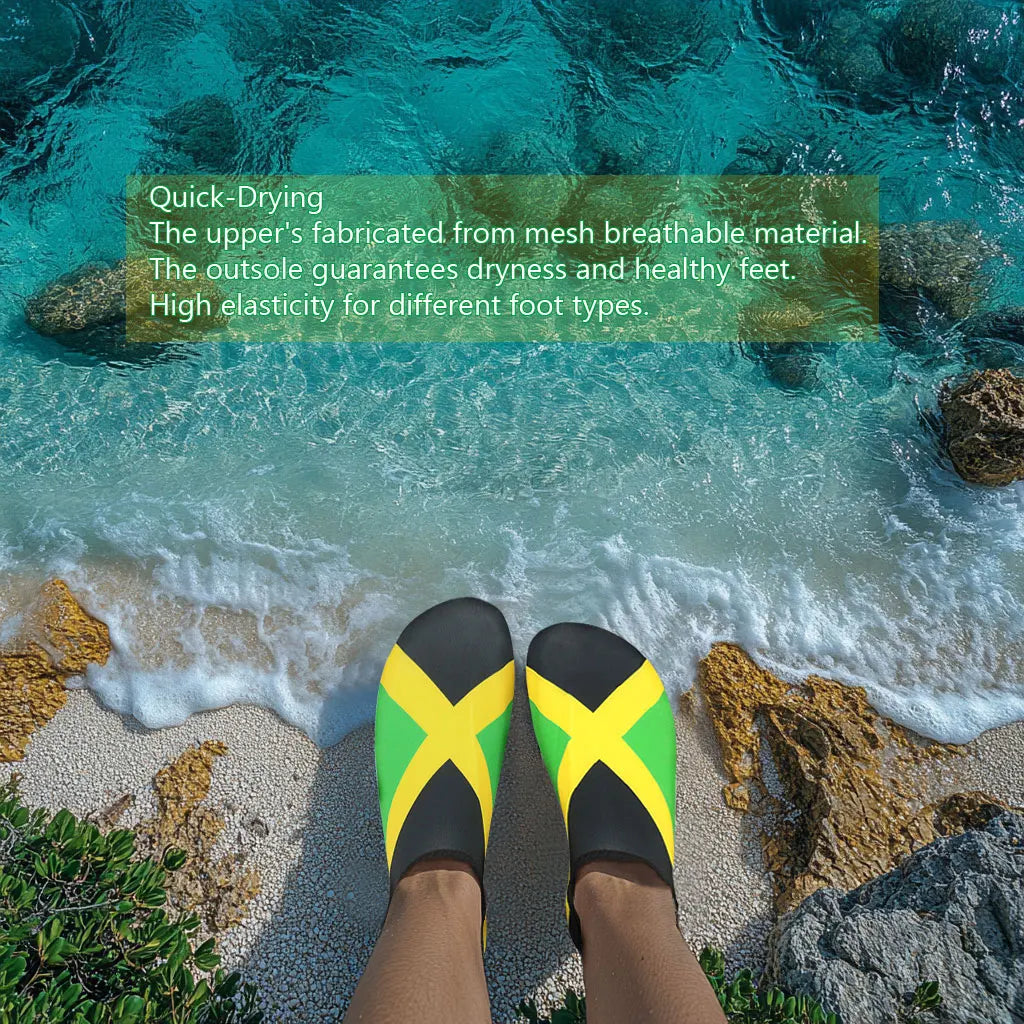 Quick-Dry Water Shoes Unisex Beach Footwear For Surfing Jamaica Flag