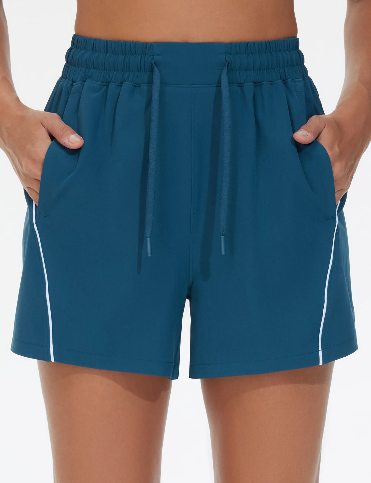 The Gym People Women High Waist Yoga Shorts With Pockets