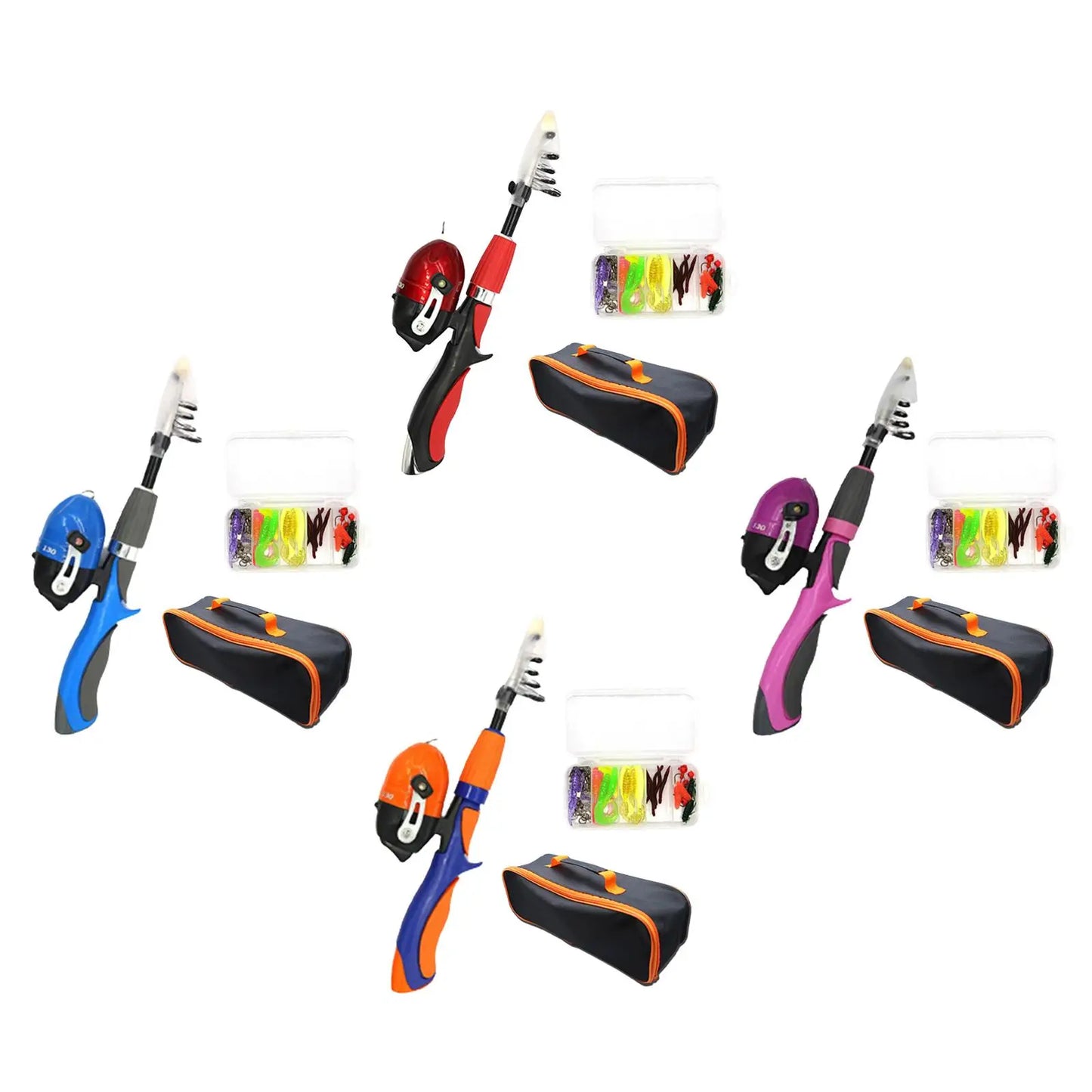 Fishing Rod and Reel Combo with Fishing Reel Traveling Kid Fishing Pole for Travel Boys Girls Kids Children Youth