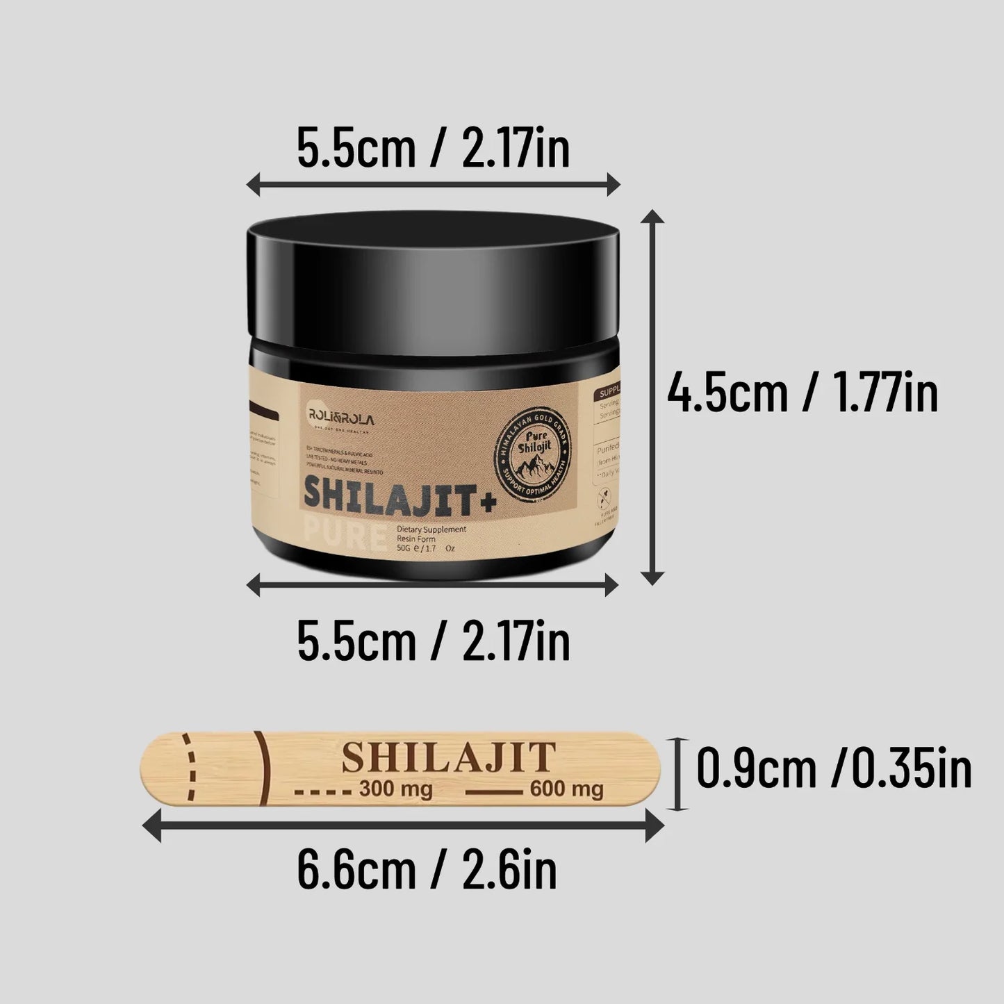 ROLI&ROLA 3/6 Pack *50g Pure Shilajit Resin with 85+Trace Minerals Fulvic Acid Edible Dietary Supplement for Men and Women