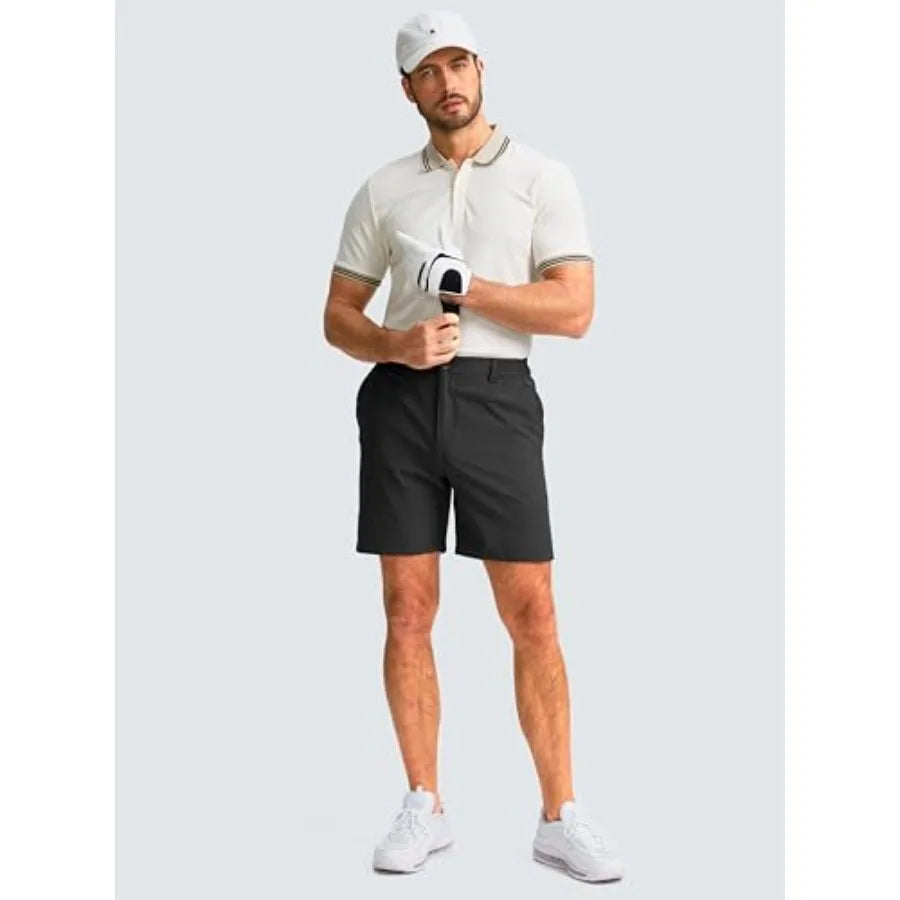 Men's Lightweight Golf Shorts With 3 Pockets And Quick Dry