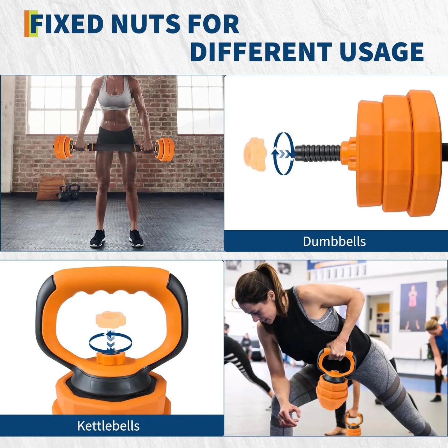 Adjustable Dumbbells Set For Home Gym 4 In 1 Multi Function