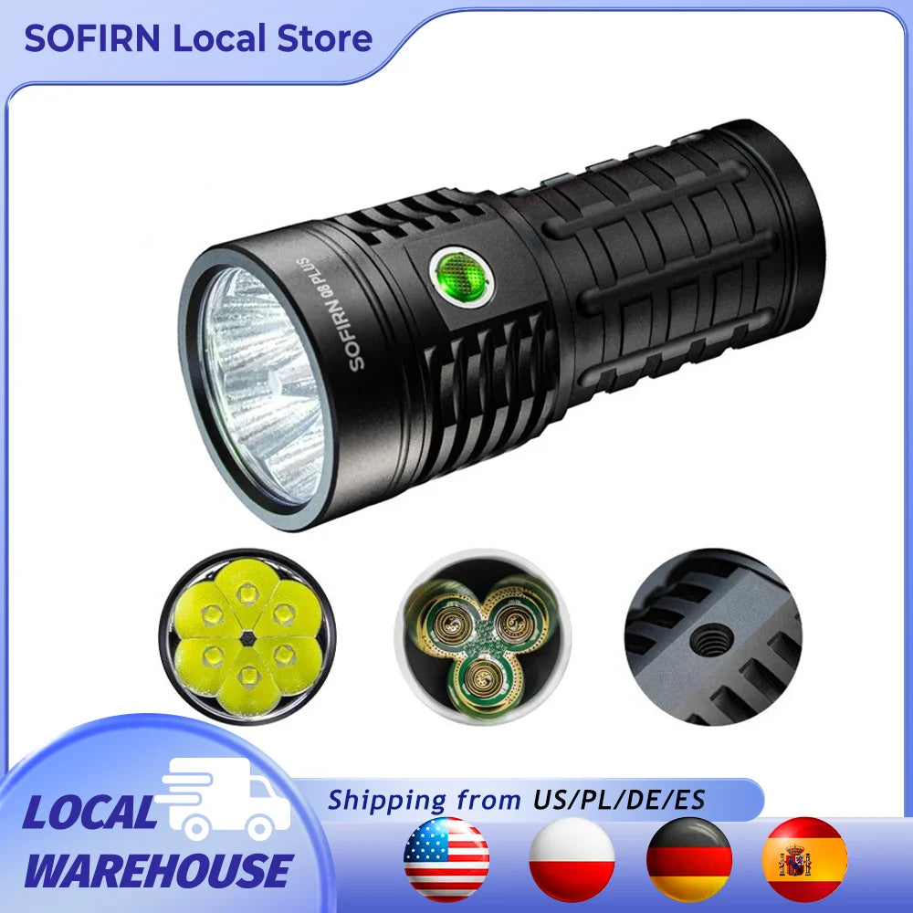 Sofirn Q8 Plus Led Flashlight 16000lm USB C Rechargeable