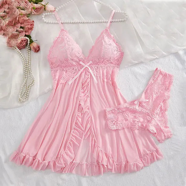 Women's Cotton Sleeveless Pajamas Lightweight Nightwear With Deep V Neck