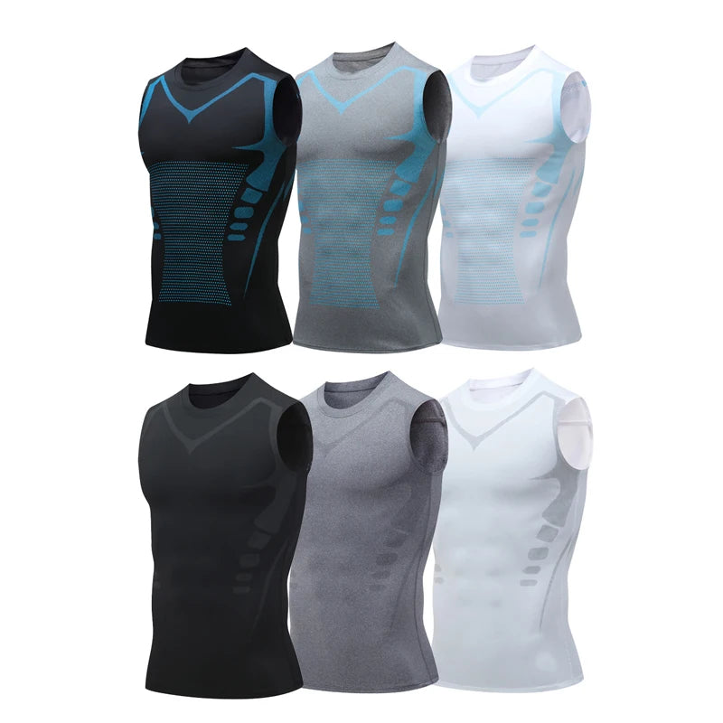 Men Compression Tank Top Sleeveless Quick Dry Gym Sportswear