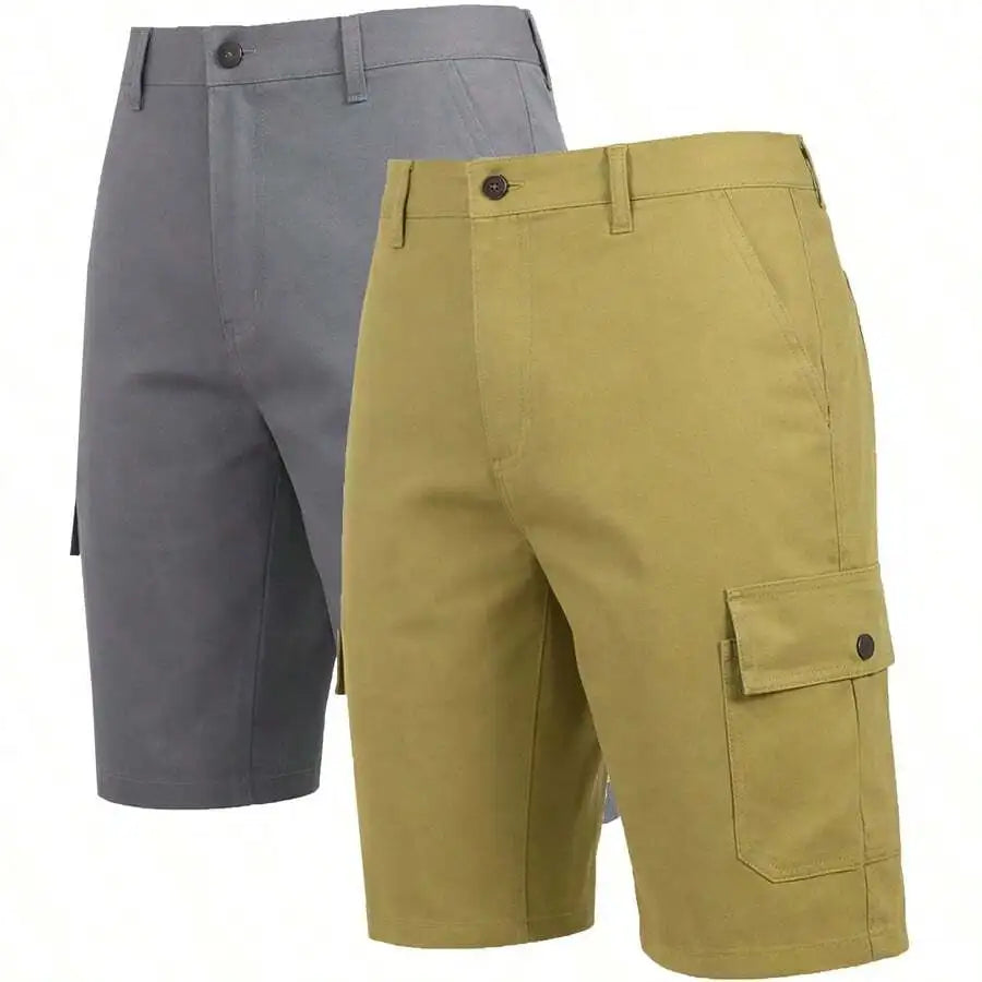 Mens Cotton Flex Stretch Cargo Shorts For Casual Summer Wear