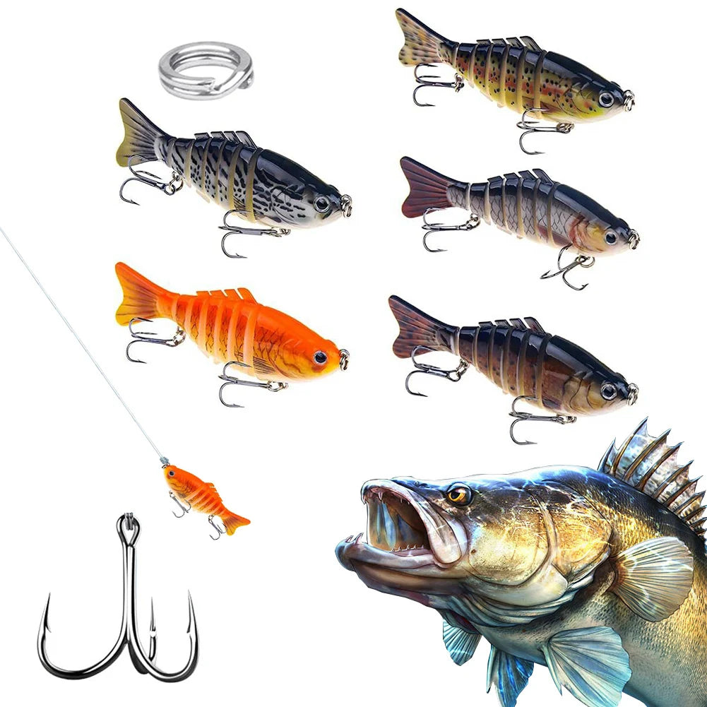 Sinking Wobblers Fishing Lures Lifelike Multi Jointed Swimbait 10cm 16g Multi-Section Hard Bait for Pike Bass Trout