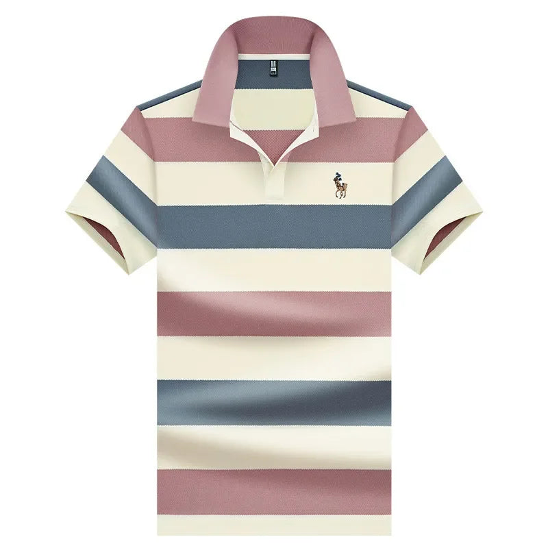 Luxury Brand Designer Clothes Ali Direct Supply Short Sleeve Polo Shirt Simple Turn-Down Collar Design Wrinkle-Resistant Non-Pil